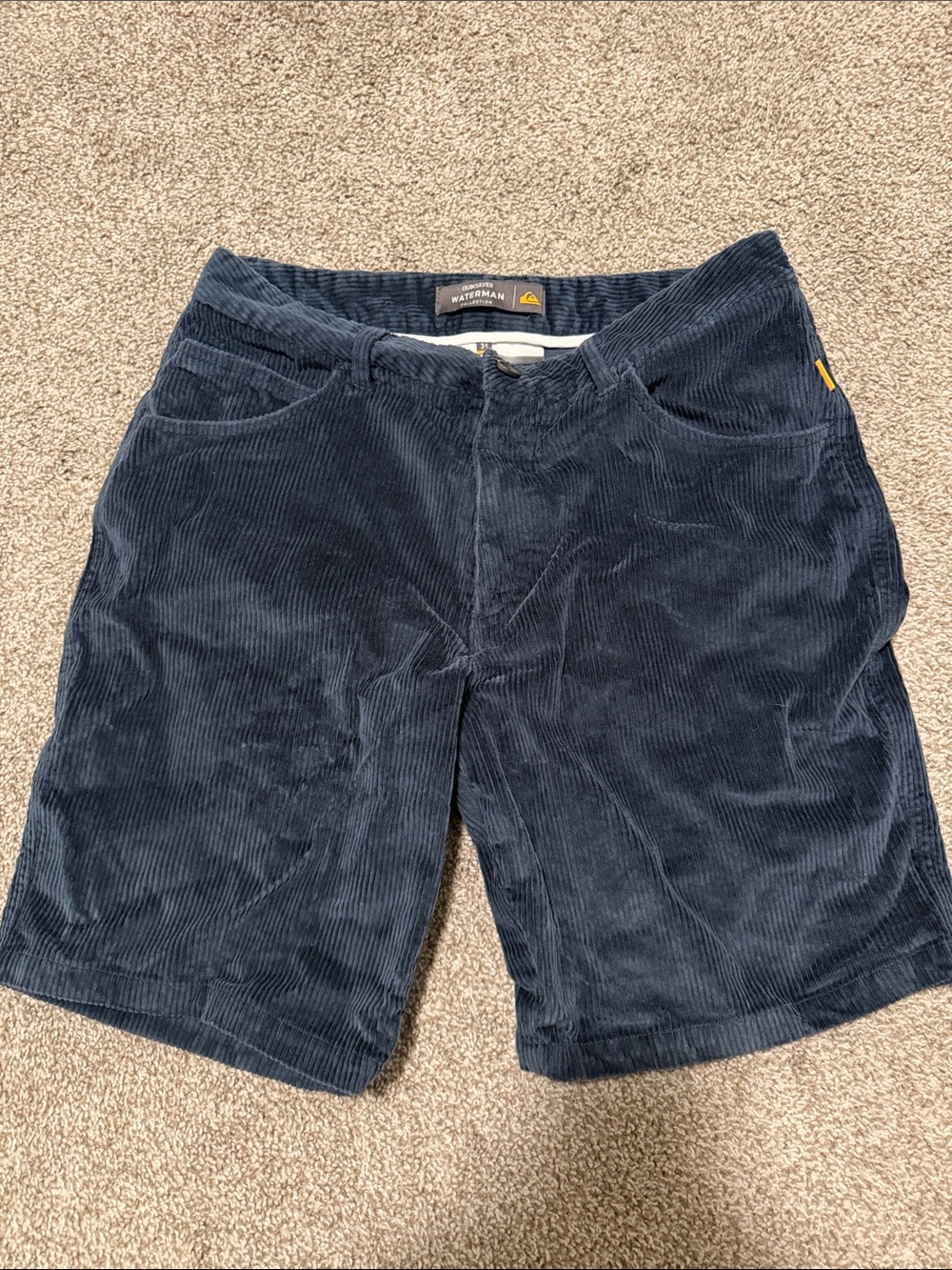 Quiksilver Dark Blue Corduroy Shorts
